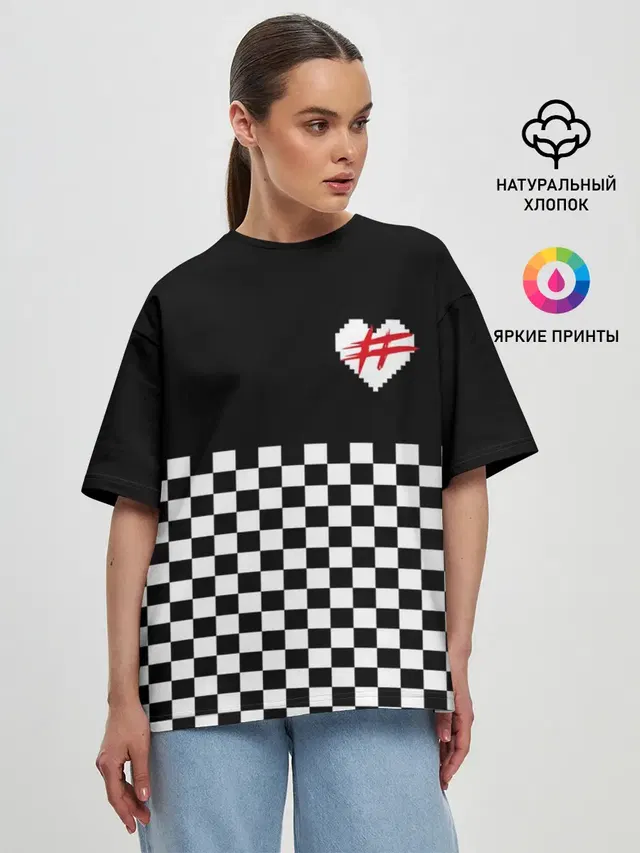 Женская футболка оверсайз