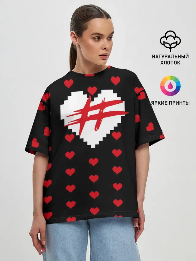 Женская футболка оверсайз