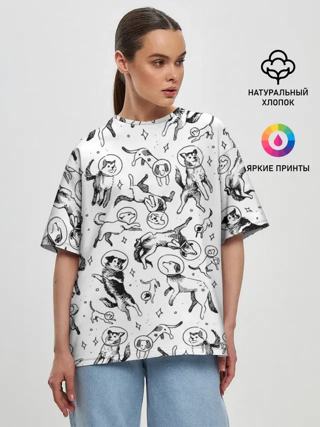 Женская футболка оверсайз