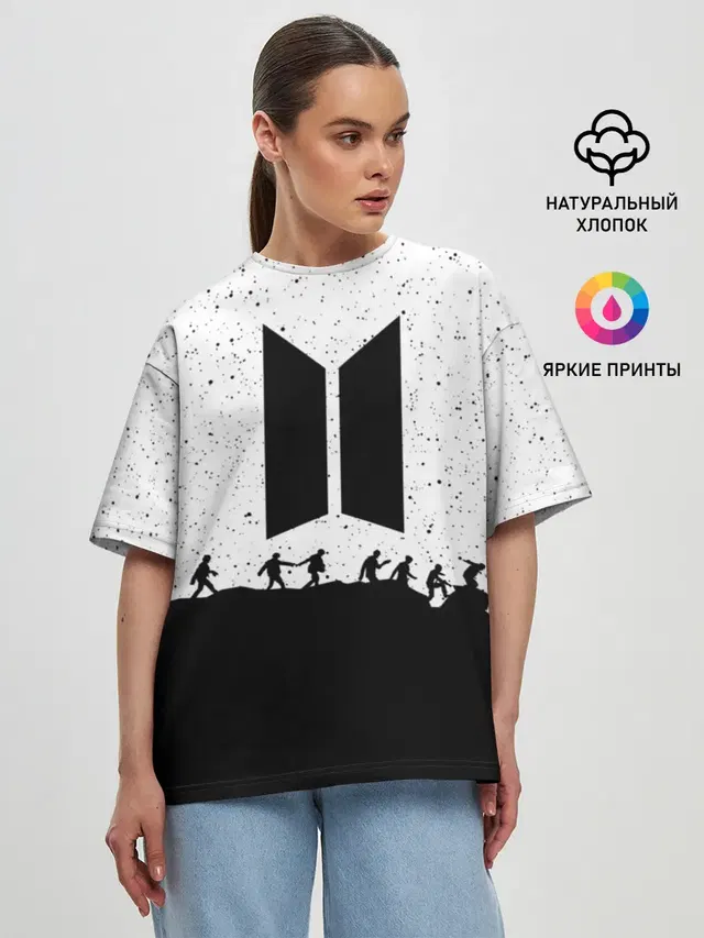 Женская футболка оверсайз