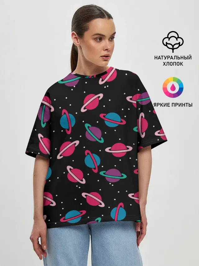 Женская футболка оверсайз