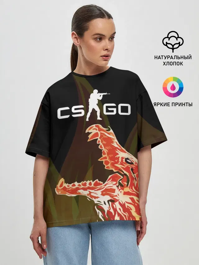 Женская футболка оверсайз