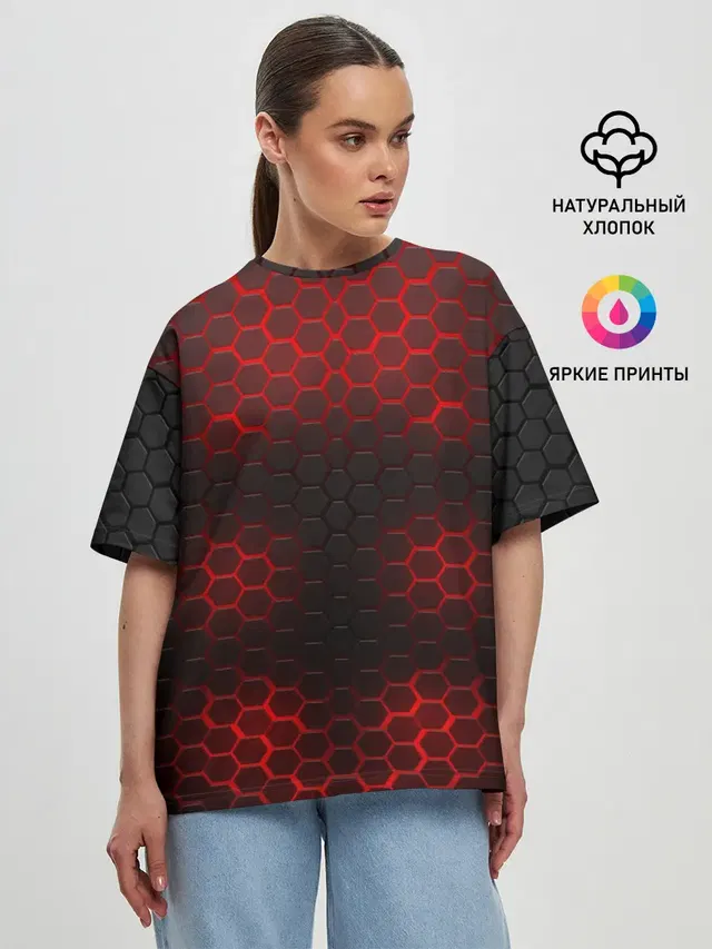 Женская футболка оверсайз
