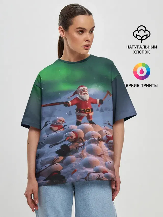 Женская футболка оверсайз