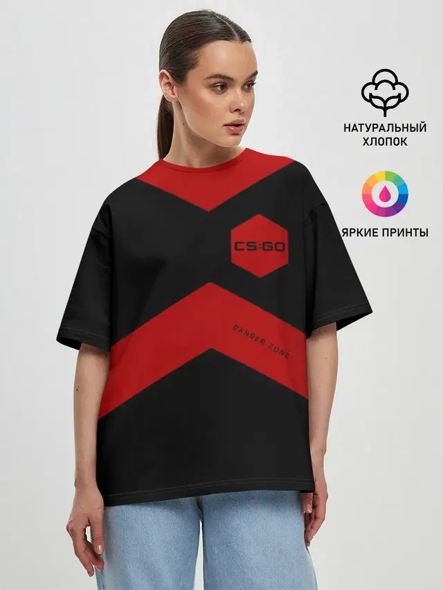 Женская футболка оверсайз