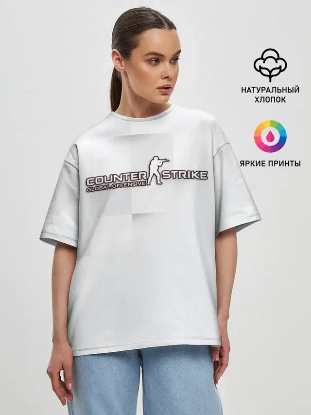 Женская футболка оверсайз