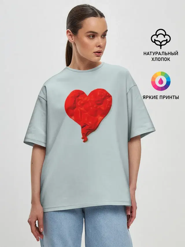Женская футболка оверсайз с принтом «Kanye West — Kanye West Heartbreak»
