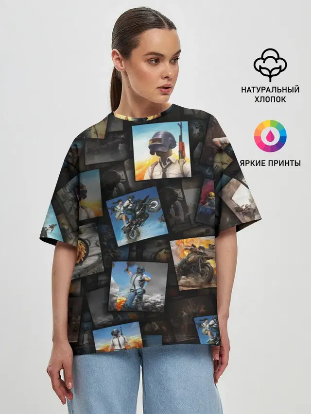 Женская футболка оверсайз