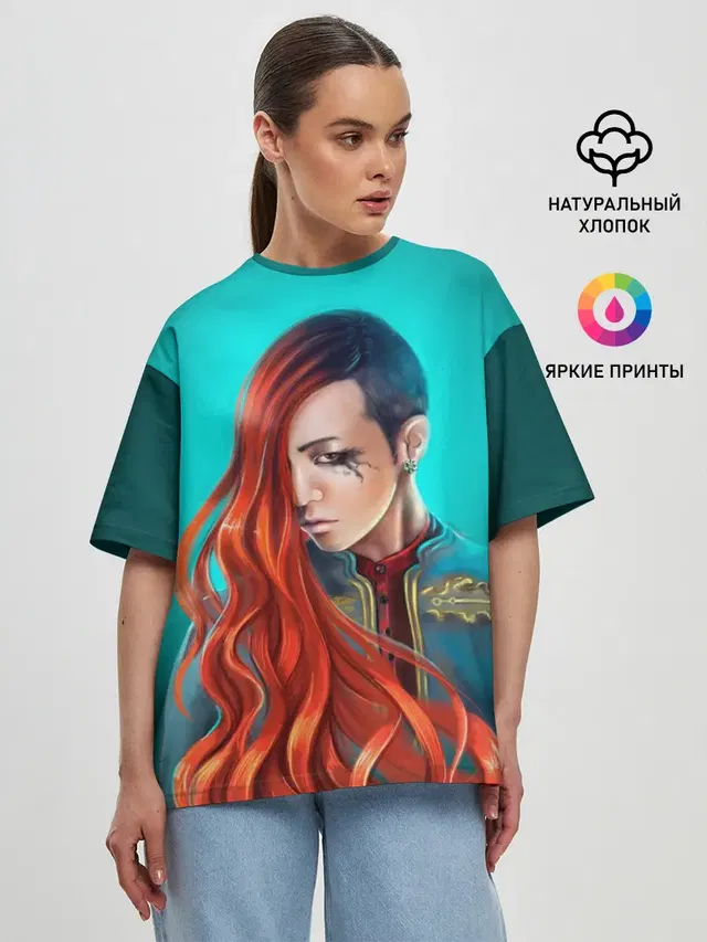Женская футболка оверсайз