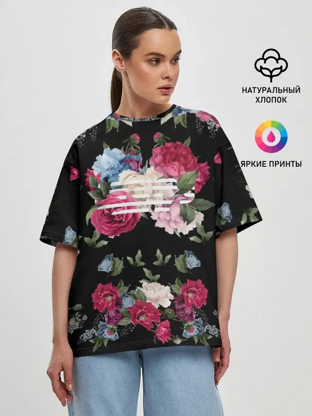 Женская футболка оверсайз