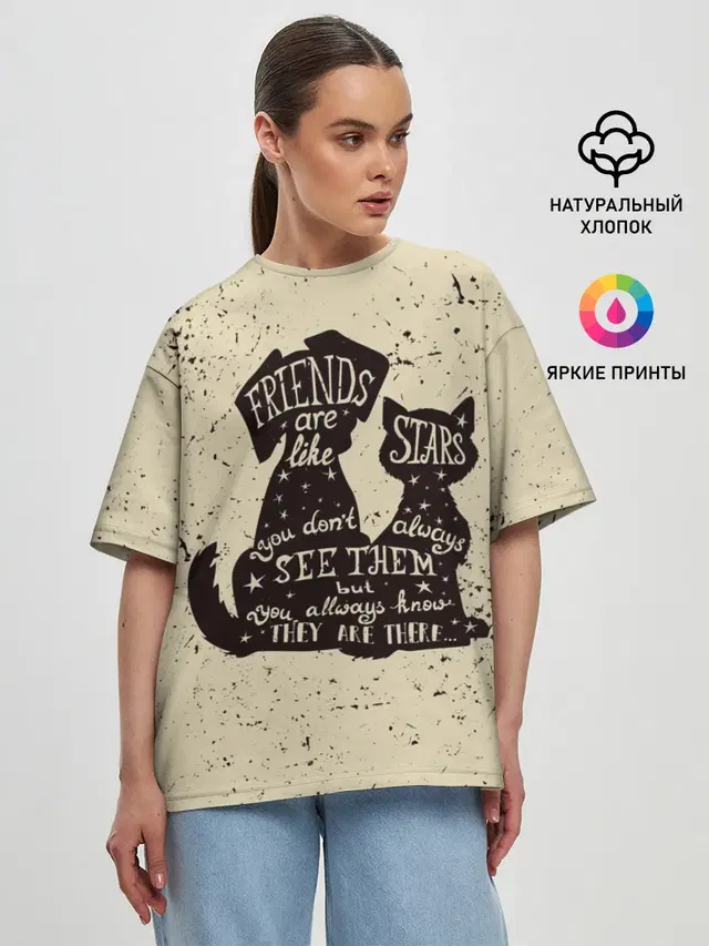 Женская футболка оверсайз