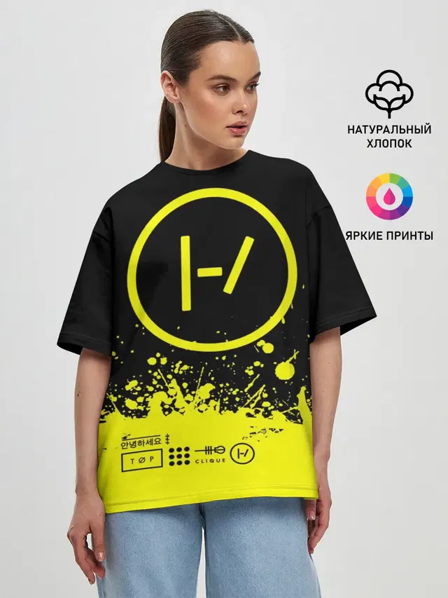 Женская футболка оверсайз