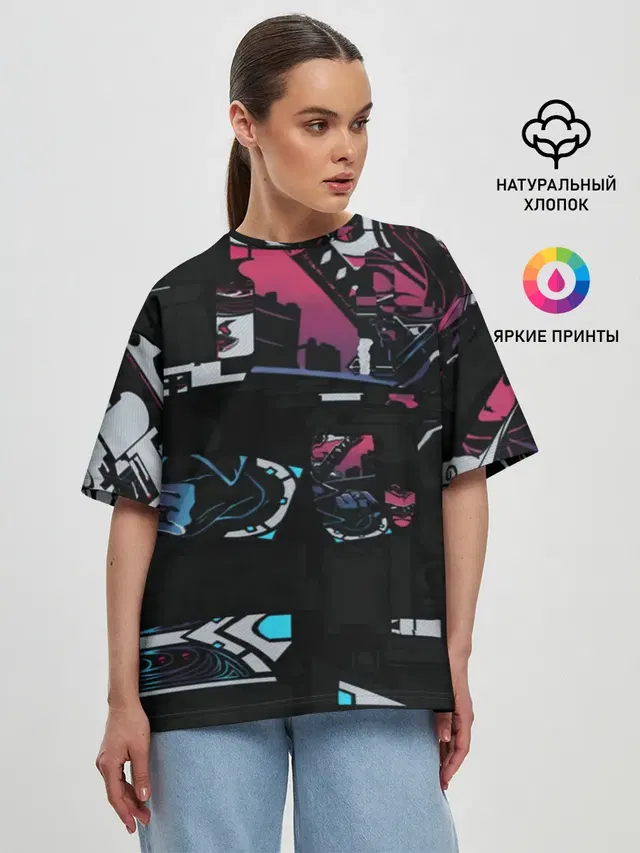 Женская футболка оверсайз
