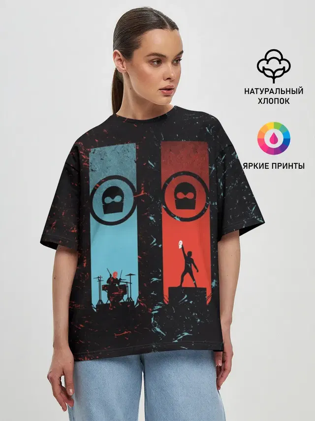 Женская футболка оверсайз