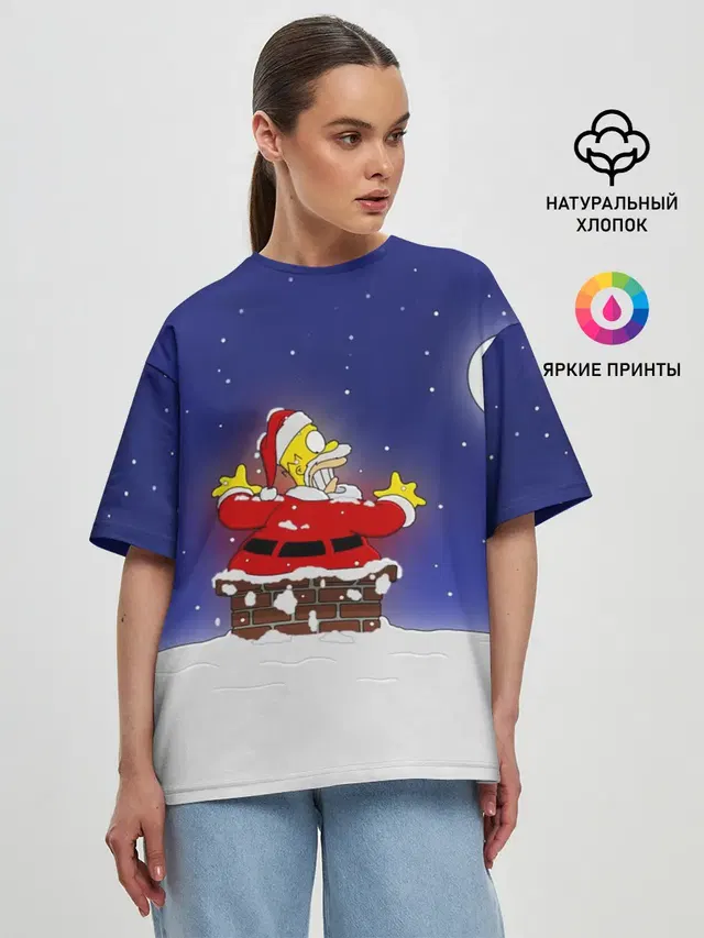 Женская футболка оверсайз