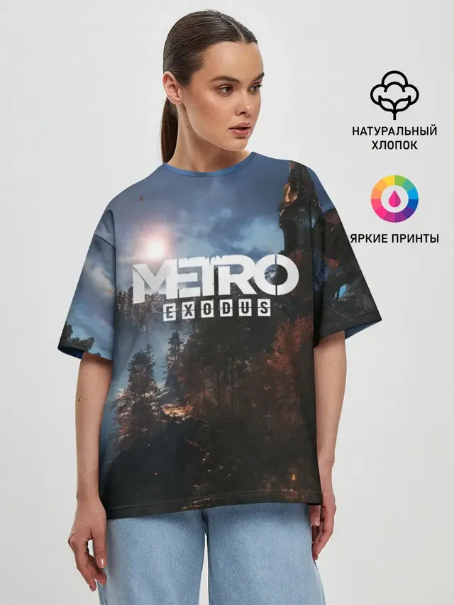 Женская футболка оверсайз