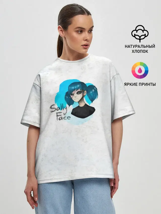 Женская футболка оверсайз