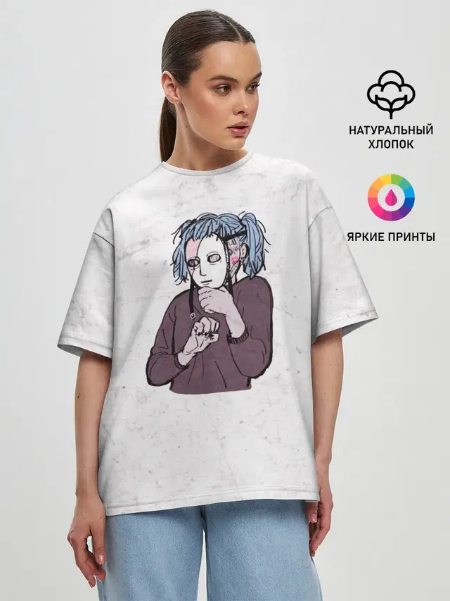 Женская футболка оверсайз