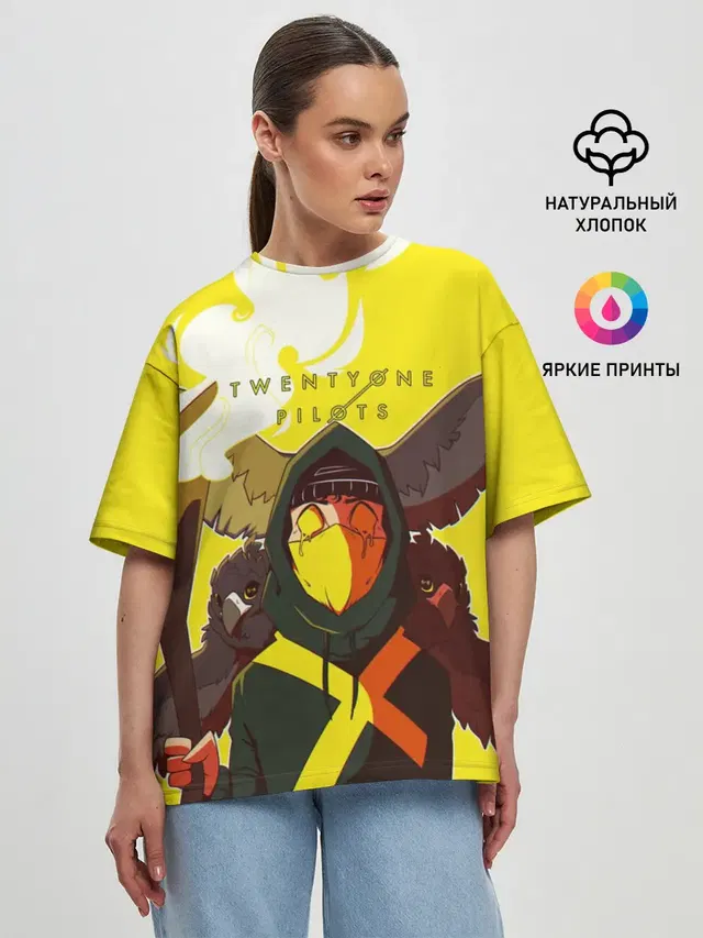 Женская футболка оверсайз