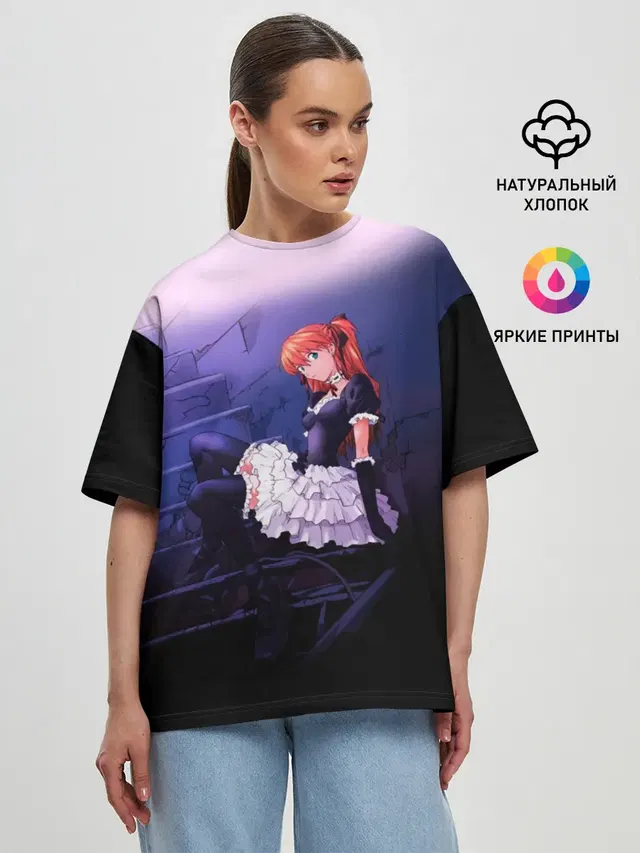 Женская футболка оверсайз