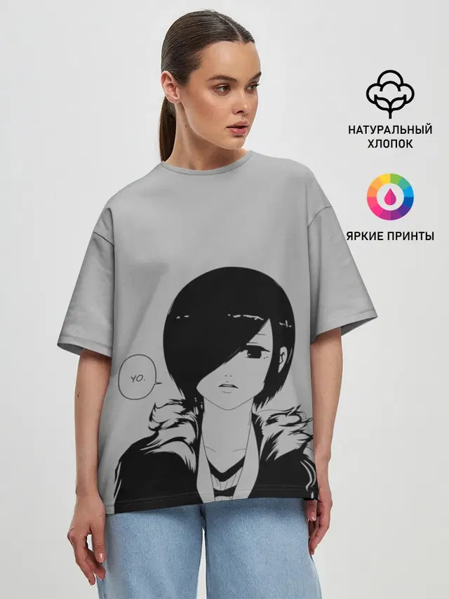 Женская футболка оверсайз