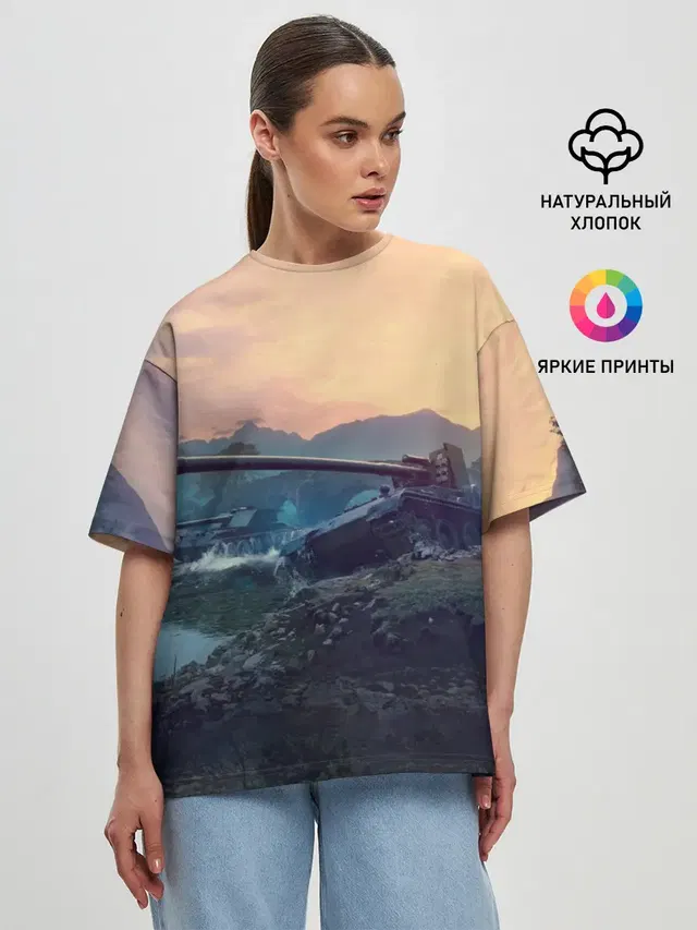 Женская футболка оверсайз