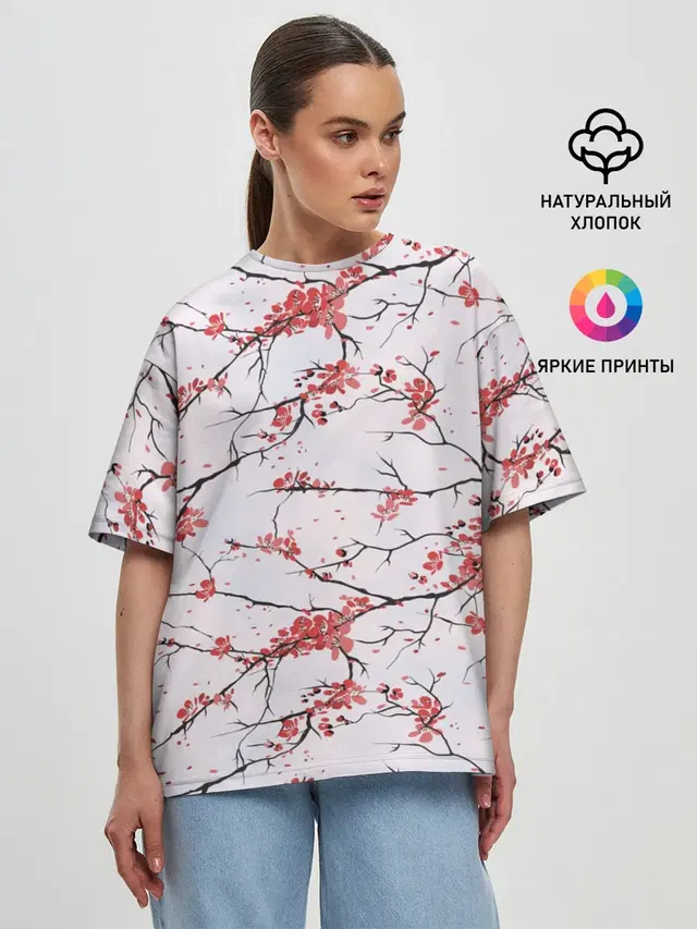 Женская футболка оверсайз