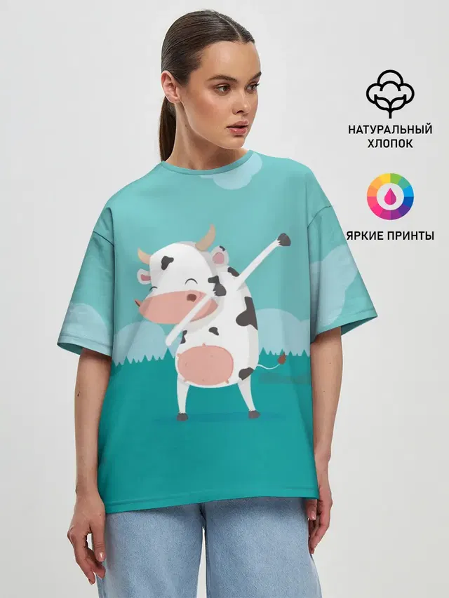 Женская футболка оверсайз