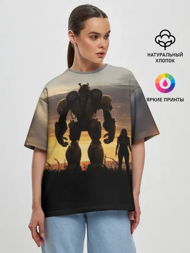 Женская футболка оверсайз
