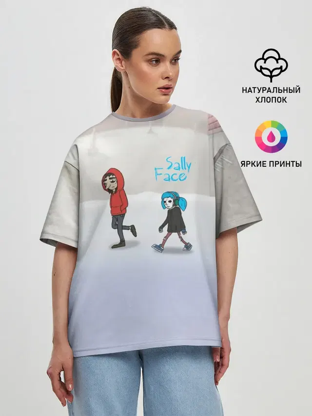 Женская футболка оверсайз