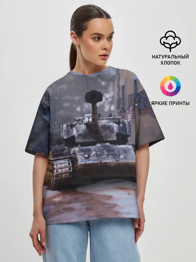 Женская футболка оверсайз