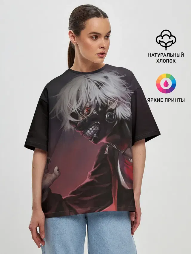 Женская футболка оверсайз