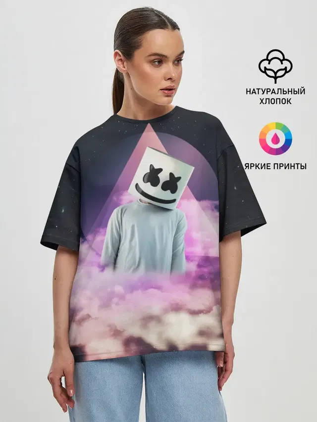 Женская футболка оверсайз