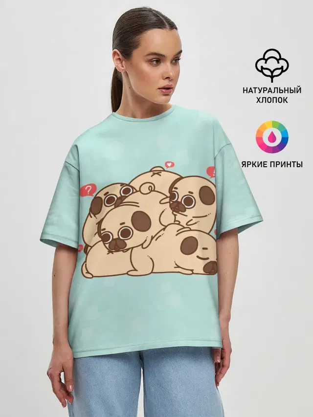 Женская футболка оверсайз