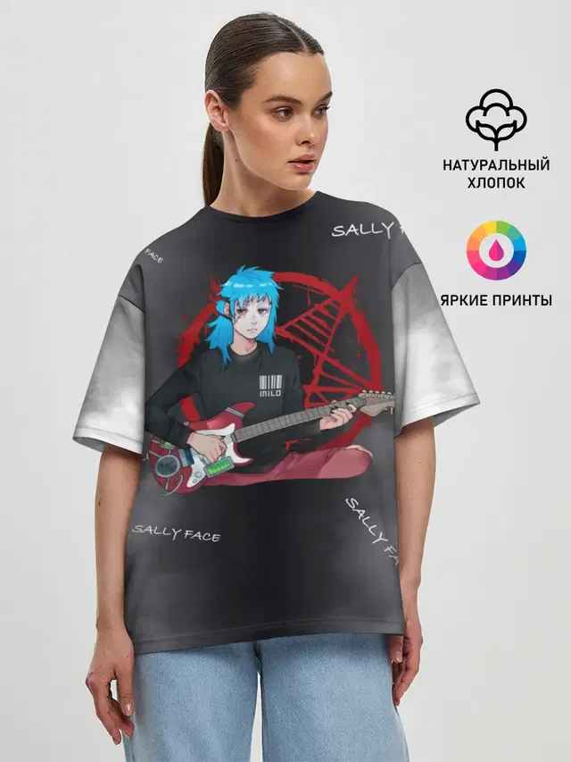 Женская футболка оверсайз