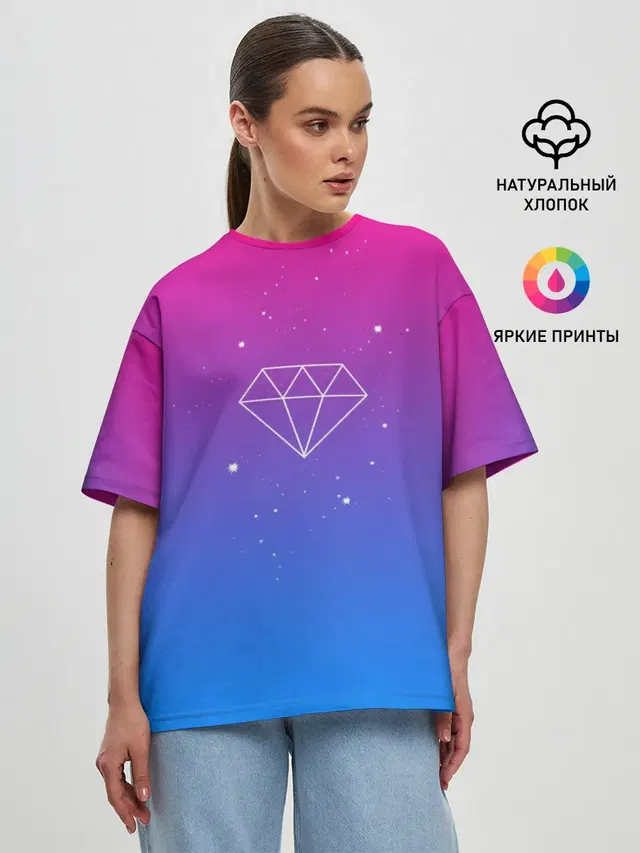 Женская футболка оверсайз