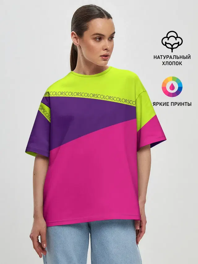 Женская футболка оверсайз