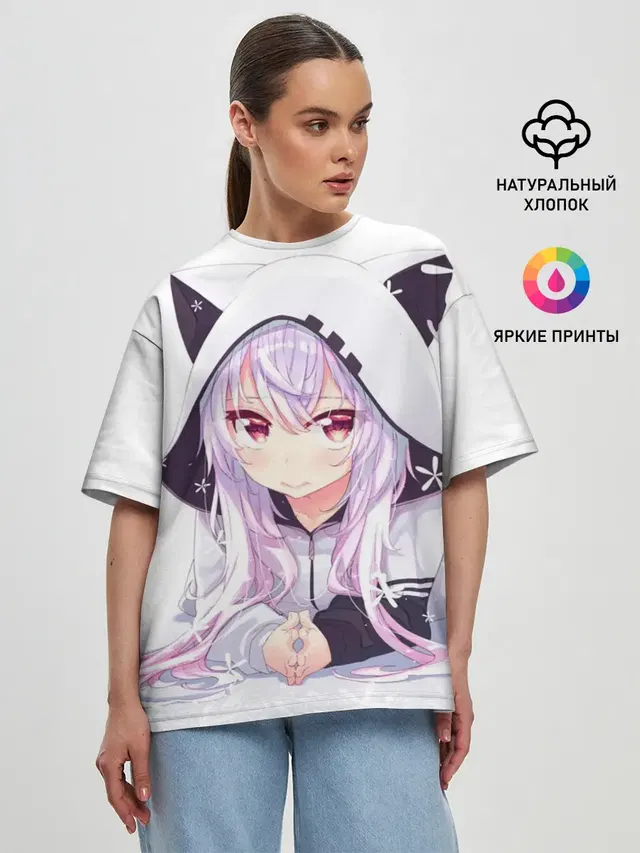 Женская футболка оверсайз