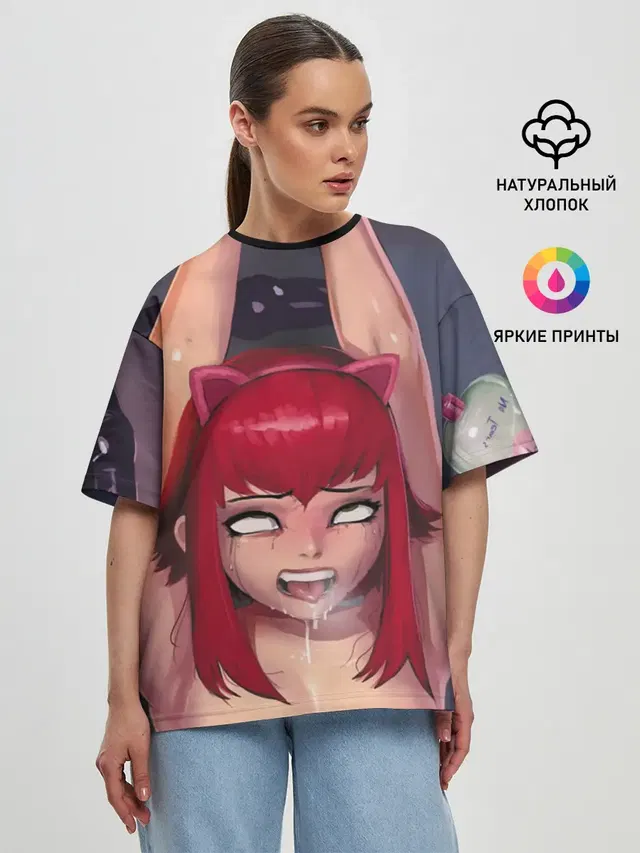 Женская футболка оверсайз