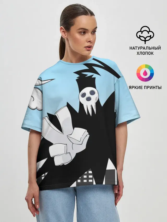 Женская футболка оверсайз