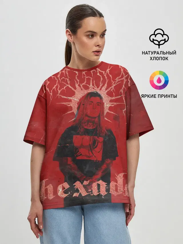 Женская футболка оверсайз