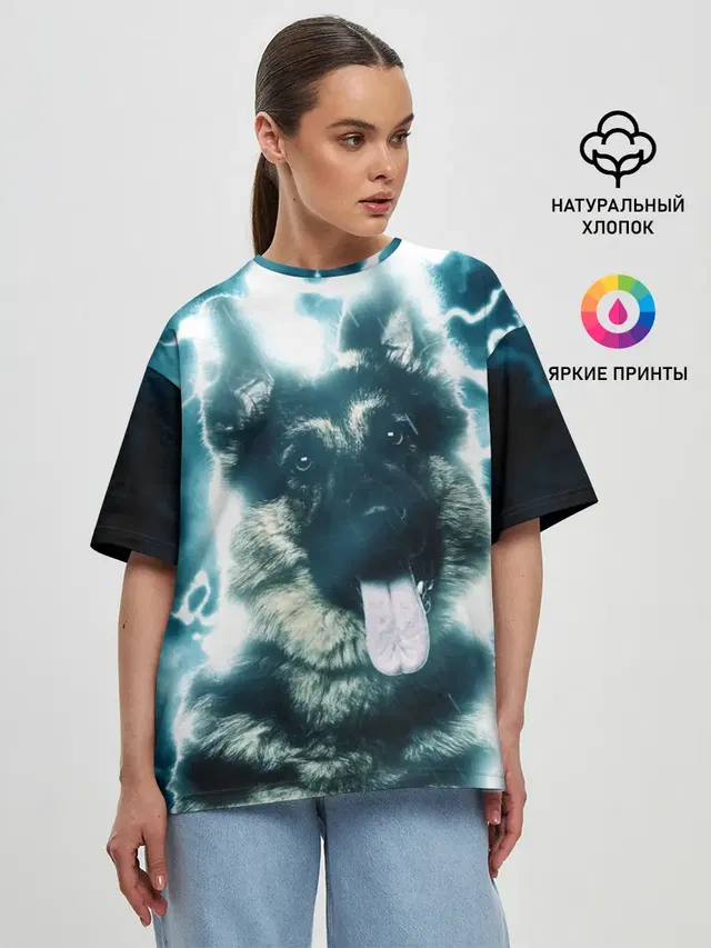 Женская футболка оверсайз
