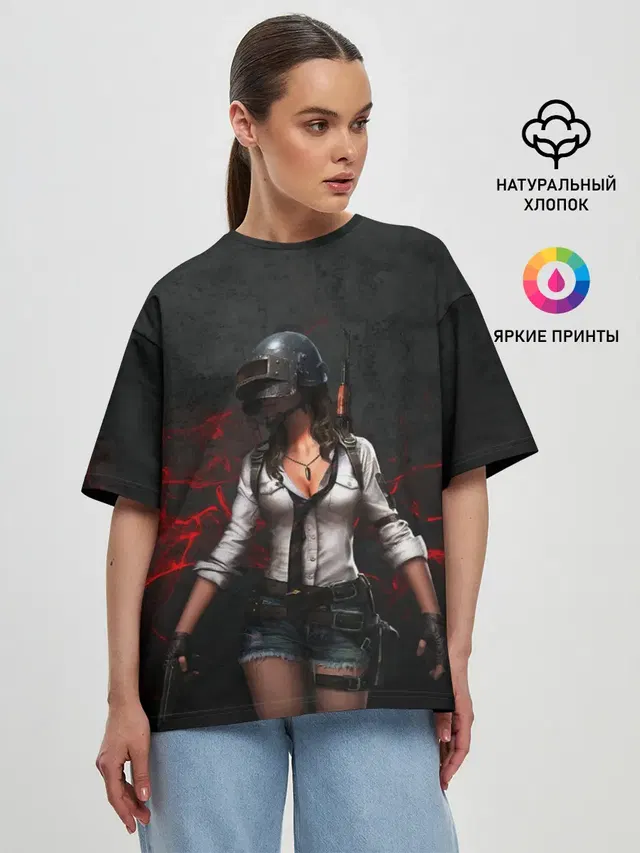 Женская футболка оверсайз