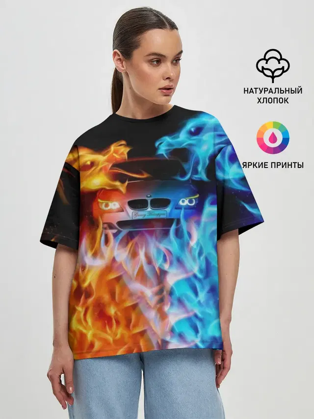 Женская футболка оверсайз