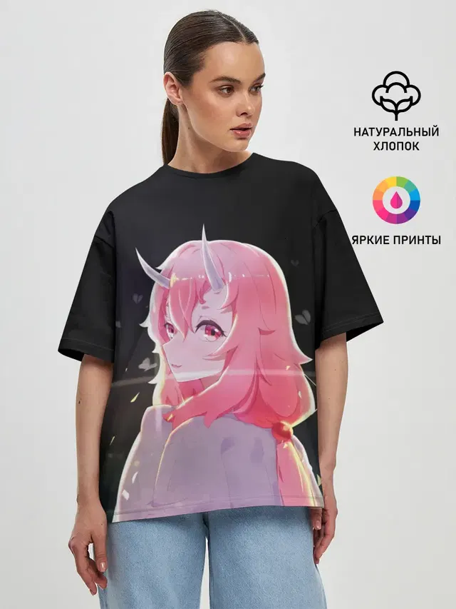 Женская футболка оверсайз