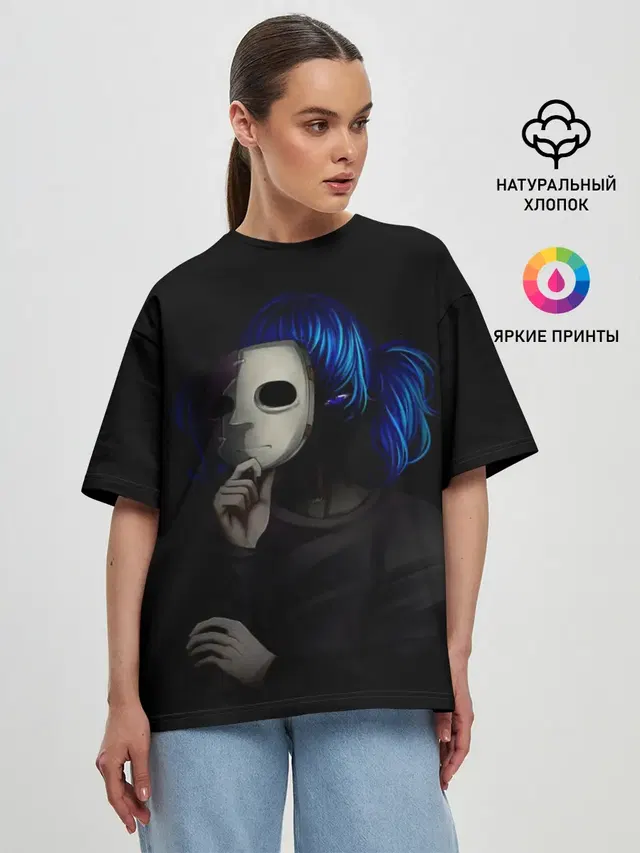 Женская футболка оверсайз