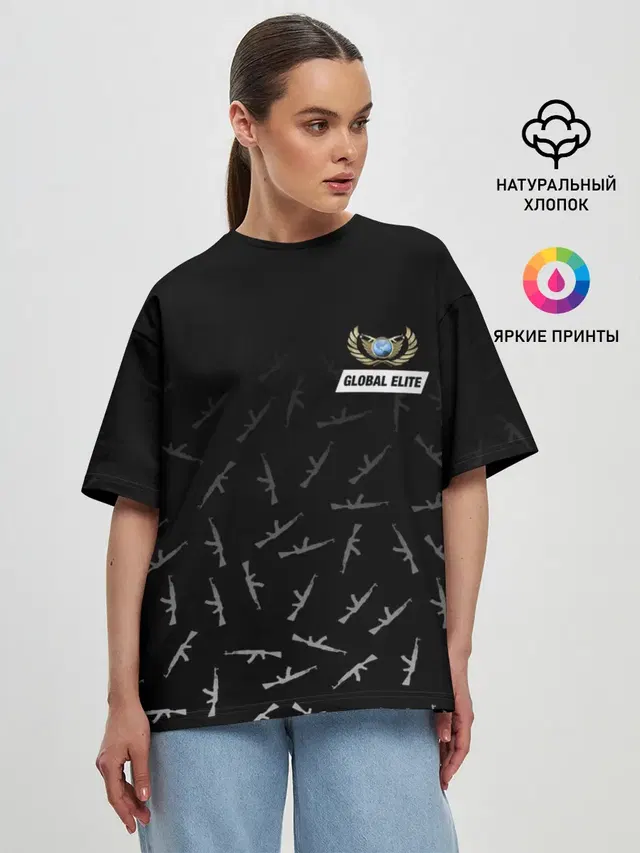 Женская футболка оверсайз