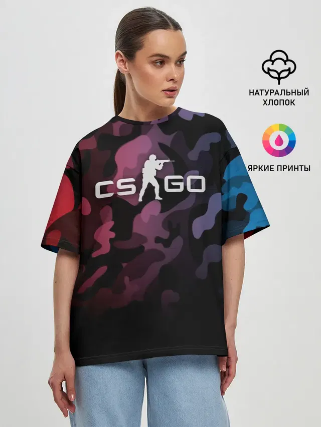 Женская футболка оверсайз