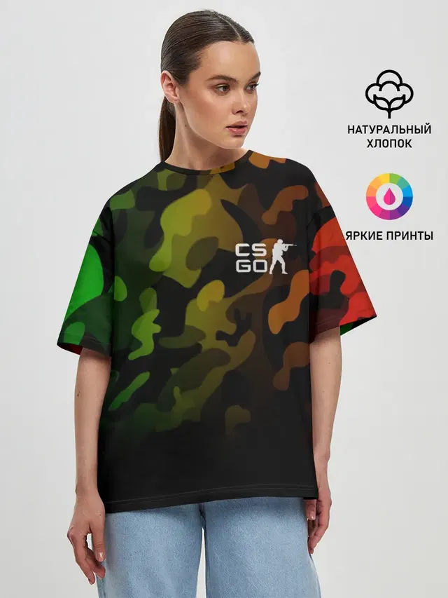Женская футболка оверсайз