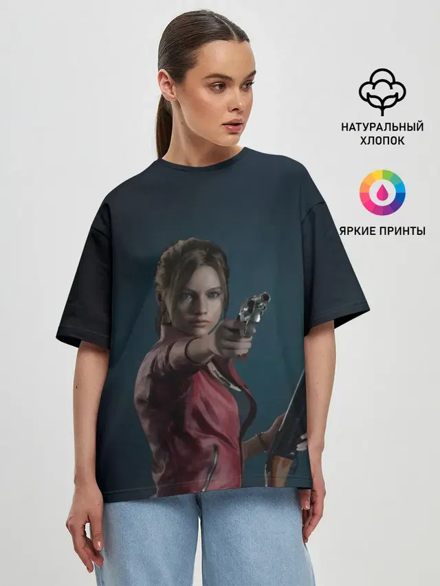 Женская футболка оверсайз